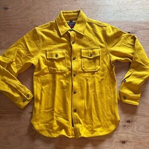 Schott Men's Yellow Button-Up Shirt Jacket